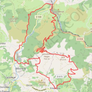 Itinéraire Pic de Jara, distance, dénivelé, altitude, carte, profil, trace GPS