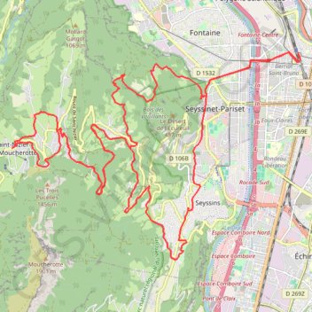 Itinéraire structure_27758_1, distance, dénivelé, altitude, carte, profil, trace GPS