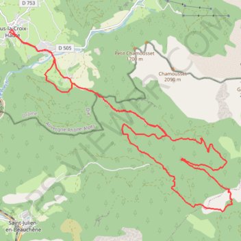 Itinéraire Lus-la-Croix-Haute - Les trois cols - 28115 - UtagawaVTT.com, distance, dénivelé, altitude, carte, profil, trace GPS