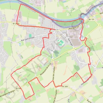 Itinéraire Circuit Auger de Bousbecque, distance, dénivelé, altitude, carte, profil, trace GPS