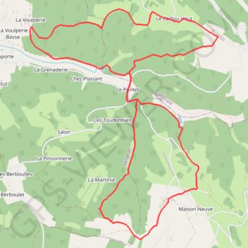 Itinéraire Sergeac - La Voulperie, distance, dénivelé, altitude, carte, profil, trace GPS