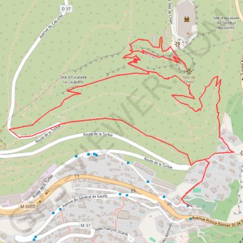 Itinéraire La Tête de Chien, distance, dénivelé, altitude, carte, profil, trace GPS