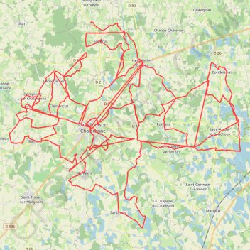 Itinéraire Chatillon sur chalaronne, distance, dénivelé, altitude, carte, profil, trace GPS