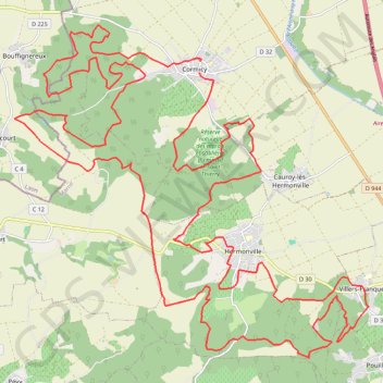 Itinéraire Rando de la Saint Aubeu Cormicy, distance, dénivelé, altitude, carte, profil, trace GPS