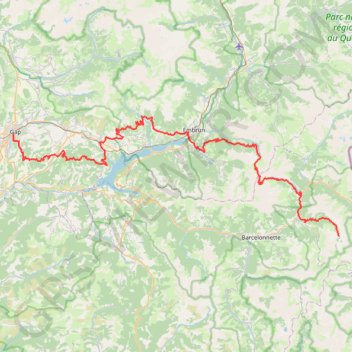Itinéraire lac des sagnes/gap, distance, dénivelé, altitude, carte, profil, trace GPS