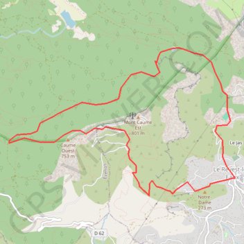 Itinéraire Tour du mont caume, distance, dénivelé, altitude, carte, profil, trace GPS