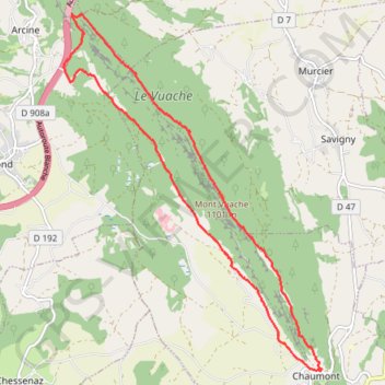 Itinéraire Traversée du Vuache, distance, dénivelé, altitude, carte, profil, trace GPS