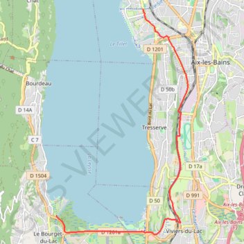 Itinéraire Sur les Pas des Huguenots - Le Bourget-du-Lac - Aix-les-Bains, distance, dénivelé, altitude, carte, profil, trace GPS