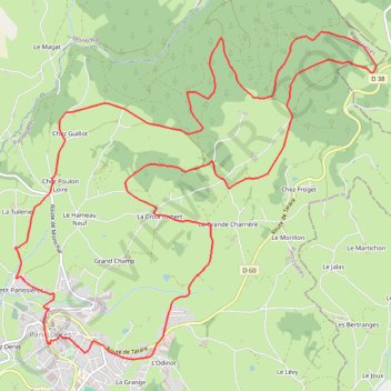 Itinéraire Montagnes du Matin - Panissières, distance, dénivelé, altitude, carte, profil, trace GPS