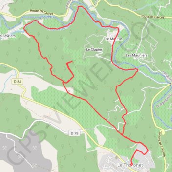 Itinéraire Le thoronet, distance, dénivelé, altitude, carte, profil, trace GPS