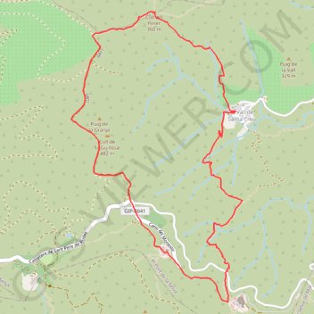 Itinéraire Itinerari personalitzat, distance, dénivelé, altitude, carte, profil, trace GPS