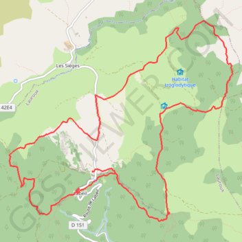Itinéraire Plateau et forêts au-dessus de Labeil, distance, dénivelé, altitude, carte, profil, trace GPS