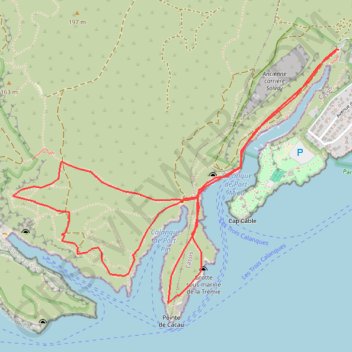 Itinéraire Plateau d'En-Vau, distance, dénivelé, altitude, carte, profil, trace GPS