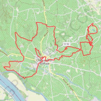 Itinéraire Dans les vignobles de Châteauneuf-du-Pape, distance, dénivelé, altitude, carte, profil, trace GPS