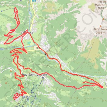 Itinéraire Vélo de route en Vallouise, distance, dénivelé, altitude, carte, profil, trace GPS