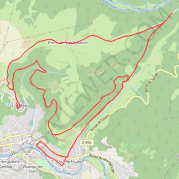 Itinéraire Ornans et la Vallée de la Loue - La Courbet, distance, dénivelé, altitude, carte, profil, trace GPS