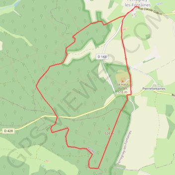 Itinéraire Le haut du sec, distance, dénivelé, altitude, carte, profil, trace GPS