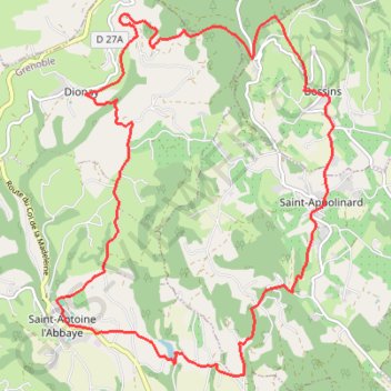 Itinéraire La voie des Antonins, distance, dénivelé, altitude, carte, profil, trace GPS