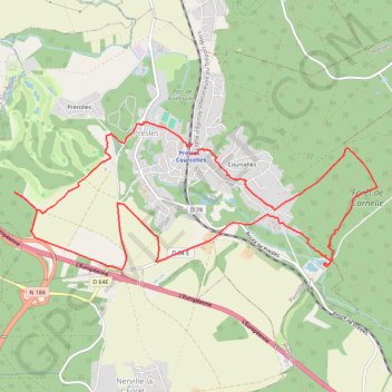 Itinéraire Presles - rando des trois dolmens, distance, dénivelé, altitude, carte, profil, trace GPS