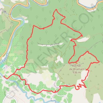 Itinéraire Le Rocher du Bramard - Sahune, distance, dénivelé, altitude, carte, profil, trace GPS