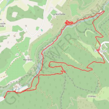 Itinéraire Buoux, la Baume de l'eau, Sivergues, distance, dénivelé, altitude, carte, profil, trace GPS