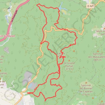 Itinéraire Trail Hermes Estérel - 22km, distance, dénivelé, altitude, carte, profil, trace GPS