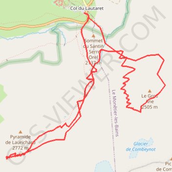 Itinéraire Tricot combeynots, distance, dénivelé, altitude, carte, profil, trace GPS