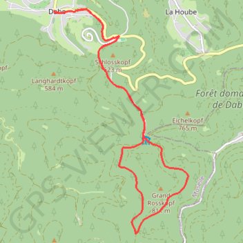 Itinéraire Circuit du Rosskopf, distance, dénivelé, altitude, carte, profil, trace GPS