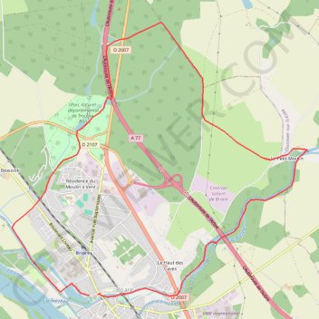 Itinéraire Briare - Trousse-Bois, distance, dénivelé, altitude, carte, profil, trace GPS