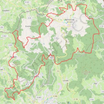 Itinéraire Randonnée en Pays de Belmont-de-la-Loire - Arcinges, distance, dénivelé, altitude, carte, profil, trace GPS