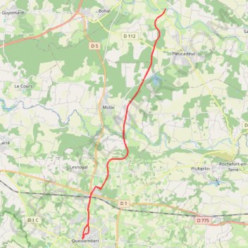 Itinéraire 2024-06-24 Premier tour en Triban, distance, dénivelé, altitude, carte, profil, trace GPS