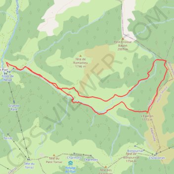 Itinéraire Col de Jaillet et l'Eperon, distance, dénivelé, altitude, carte, profil, trace GPS