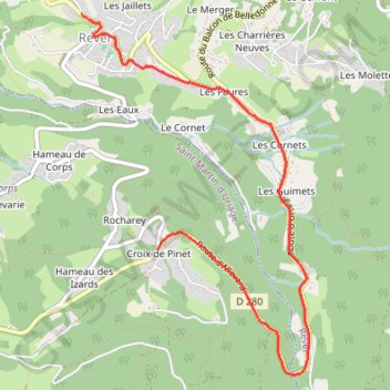 Itinéraire Revel - Saint-Martin-d, distance, dénivelé, altitude, carte, profil, trace GPS