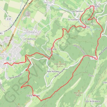 Itinéraire Rando Beaufort, distance, dénivelé, altitude, carte, profil, trace GPS
