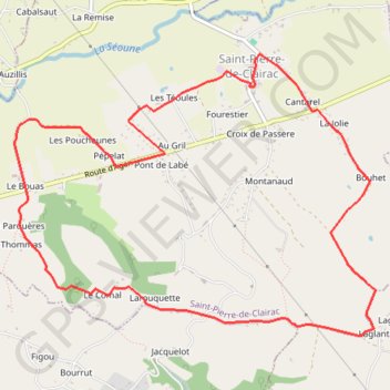 Itinéraire Saint-Pierre-de-Clairac, dans la vallée de la Séoune - Pays de l'Agenais, distance, dénivelé, altitude, carte, profil, trace GPS