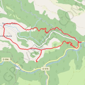 Itinéraire Le ravin de Quinsat - Montaigut-le-Blanc, distance, dénivelé, altitude, carte, profil, trace GPS