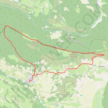Itinéraire Les crêtes de Croc et Bouvrège, distance, dénivelé, altitude, carte, profil, trace GPS