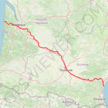 Itinéraire Lacanau - Narbonne, distance, dénivelé, altitude, carte, profil, trace GPS
