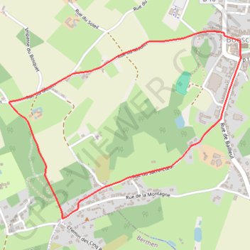 Itinéraire Sentier de l'Ondank Meulen - Boeschèpe, distance, dénivelé, altitude, carte, profil, trace GPS
