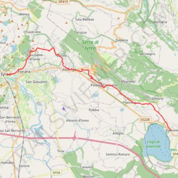 Itinéraire tappa-07-ivrea-viverone, distance, dénivelé, altitude, carte, profil, trace GPS