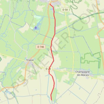 Itinéraire Le long du Canal de Luçon, distance, dénivelé, altitude, carte, profil, trace GPS