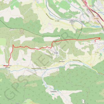 Itinéraire De Noyers sur Jabron à Sisteron, distance, dénivelé, altitude, carte, profil, trace GPS