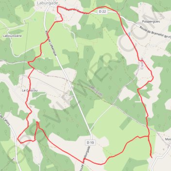 Itinéraire Balade découverte du petit patrimoine - Lalbenque, distance, dénivelé, altitude, carte, profil, trace GPS