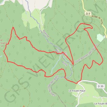 Itinéraire Grand tour de la Pierre Bécajat via le GR3A et la Malgoutte - Auberge de Bécajat, distance, dénivelé, altitude, carte, profil, trace GPS