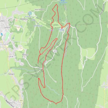 Itinéraire Hauteville-Lompnès (01), distance, dénivelé, altitude, carte, profil, trace GPS