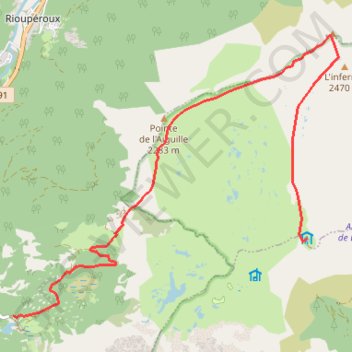 Itinéraire Le Grand Galbert par le Chalet de la Barrère et la Cime Chalvine, distance, dénivelé, altitude, carte, profil, trace GPS