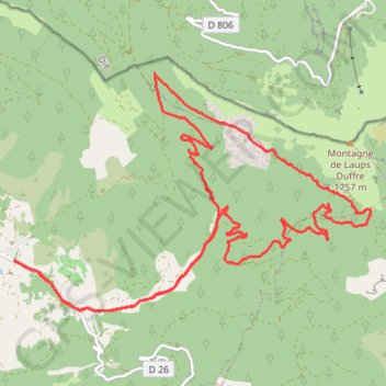 Itinéraire Sous le duffre, distance, dénivelé, altitude, carte, profil, trace GPS