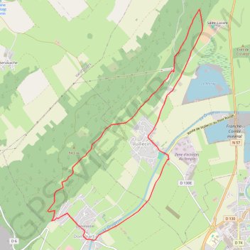 Itinéraire Les Monts D'Arlier - Domartin, distance, dénivelé, altitude, carte, profil, trace GPS