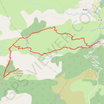 Itinéraire Montagne de Mayola, distance, dénivelé, altitude, carte, profil, trace GPS