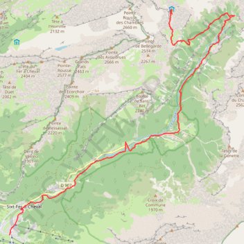 Itinéraire Traversée des Alpes - Étape 6, distance, dénivelé, altitude, carte, profil, trace GPS